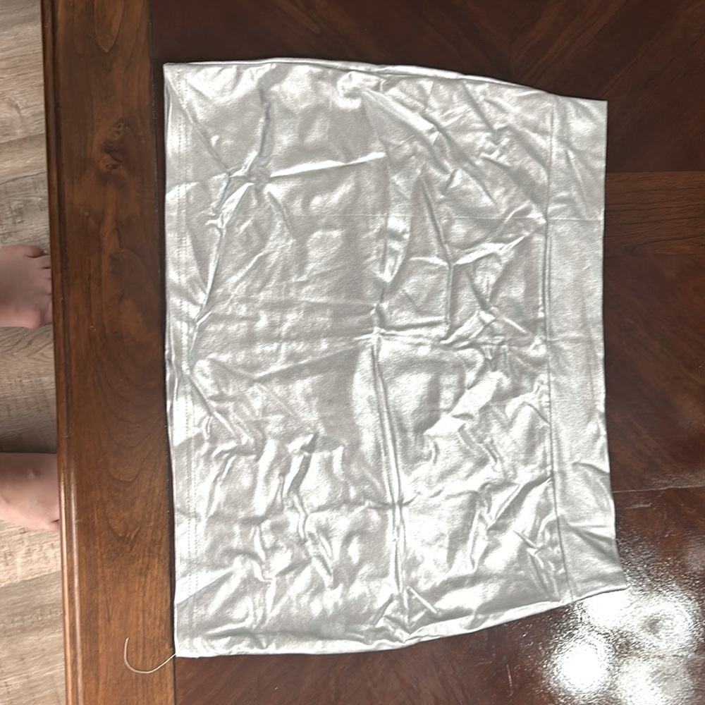 Holographic mini skirt